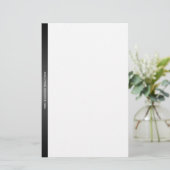 白黒のビジネス用文房具 便箋 (スタンド正面)