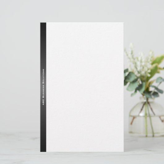 白黒のビジネス用文房具 便箋 (スタンド正面)