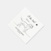 白黒のビーグル犬も結婚の スタンダードカクテルナプキン (角)