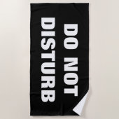 白黒のビーチタオルを妨げないで下さい ビーチタオル (正面)