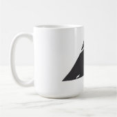 白黒のピラミッド コーヒーマグカップ (左)