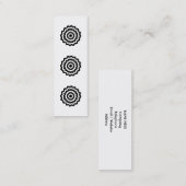 白黒のファンキーな花。 スキニー名刺 (正面/裏面)