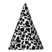 白黒のファーム牛の斑点のパターン パーティーハット (右)