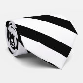 白黒のフォーマルな脂肪質のタキシードのストライプ ネクタイ (ロール)
