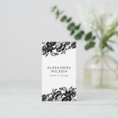 白黒のフローラアクモダンセント 名刺 (スタンド正面)