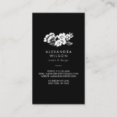 白黒のフローラアクモダンセント 名刺 (裏面)