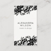白黒のフローラアクモダンセント 名刺 (正面)