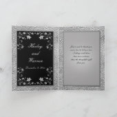 白黒のフローラサンキューカード（写真あり） サンキューカード (内部)