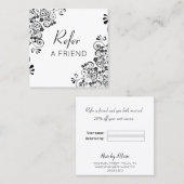 白黒のフローラ巻が友を参照 紹介カード (正面/裏面)