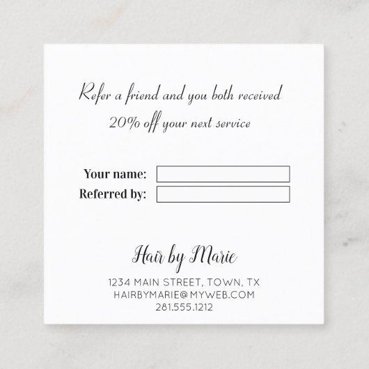 白黒のフローラ巻が友を参照 紹介カード (裏面)