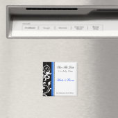 白黒のフローラ（青） マグネット (インサイチュ (食洗機))