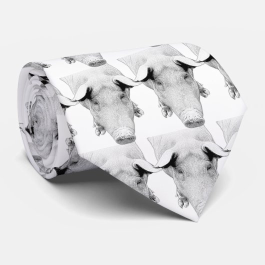 白黒のブタ ネクタイ (ロール)