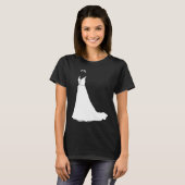 白黒のブライダルドレ結婚ス Tシャツ (正面フル)