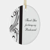 白黒のブライドメイドが付き添ってくれました セラミックオーナメント (右)