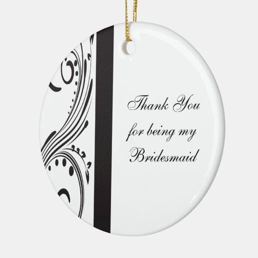 白黒のブライドメイドが付き添ってくれました セラミックオーナメント (左)
