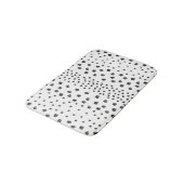 白黒のブラシの点 バスマット (アングル)
