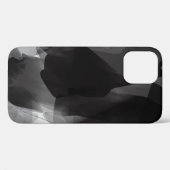 白黒のブラシ絵を描抽象芸術背景 Case-Mate iPhoneケース (裏面 (横))