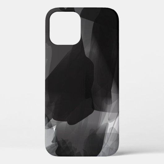 白黒のブラシ絵を描抽象芸術背景 Case-Mate iPhoneケース (裏面)