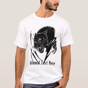 白黒のブラックパンサーのTシャツ Tシャツ