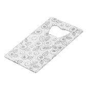 白黒のブルーベリー クレジットカード栓抜き (正面アングル)