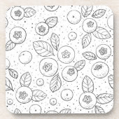 白黒のブルーベリー コースター (正面)