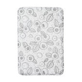 白黒のブルーベリー バスマット (正面縦)