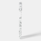 白黒のブルーベリー iPhoneケース (右側面)