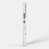 白黒のブルーベリー SAMSUNG GALAXYケース (右側面)