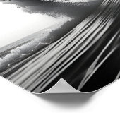 白黒のブレイク海波の写真 ポスター (角)