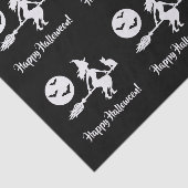 白黒のブロムのハッピーハローウィンの魔女 薄葉紙 (詳細)