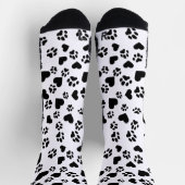 白黒のプリント柄ソックス ソックス (上部)