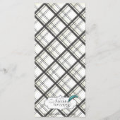 白黒のプレイドのメ結婚ニュー メニュー (裏面)