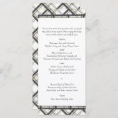 白黒のプレイドのメ結婚ニュー メニュー (正面/裏面)