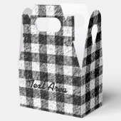 白黒のプレイドグランジパー市松模様にティの好意ボックス フェイバーボックス (オープン)