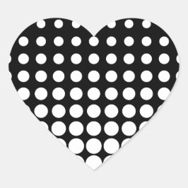 白黒のプログレッシブドット ハートシール