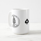 白黒のプロパー・スカウンドル コーヒーマグカップ (正面左)