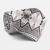 白黒のプロフェッショナルトライバルタトゥーパターン ネクタイ (ロール)