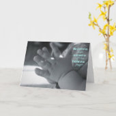 白黒のベビー・ハン祈ズ・カード カード (黄色い花)