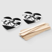 白黒のベル結婚ズハンドファン ハンドファン (組立なし)