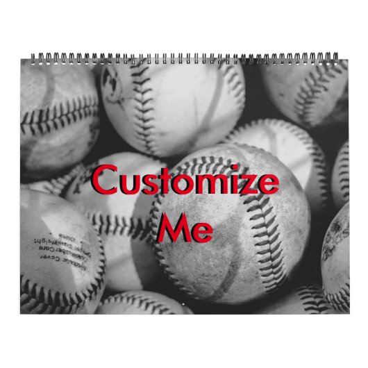 白黒のベースボール カレンダー (カバー)