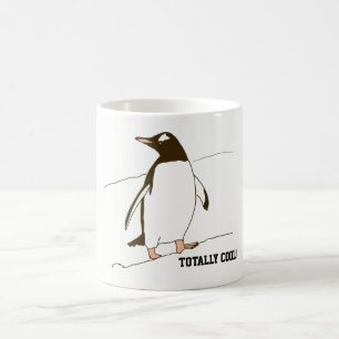 白黒のペンギン コーヒーマグカップ
