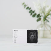 白黒のホームレスおよび困っている人 名刺 (スタンド正面)