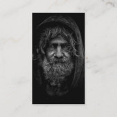 白黒のホームレスおよび困っている人 名刺 (裏面)