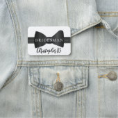 白黒のボウタイ結婚の名前タグ 名札 (インサイチュ)