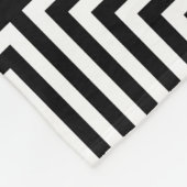 白黒のボックスのストライプの繰り返しパターン フリースブランケット (角)