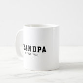 白黒のボールドおじいちゃん設立 コーヒーマグカップ (正面左)