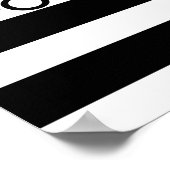 白黒のポスタストライプーステフォーカス文字 ポスター (角)