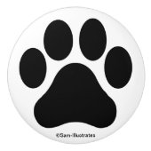 白黒のポープリントパターンドアノブ セラミックノブ (正面)