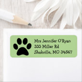 白黒のポープリント差出人住所ラベル ラベル (インサイチュ)