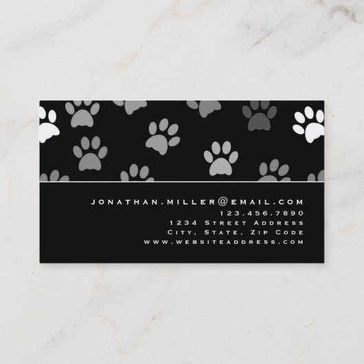 白黒のポープリント 名刺 (裏面)